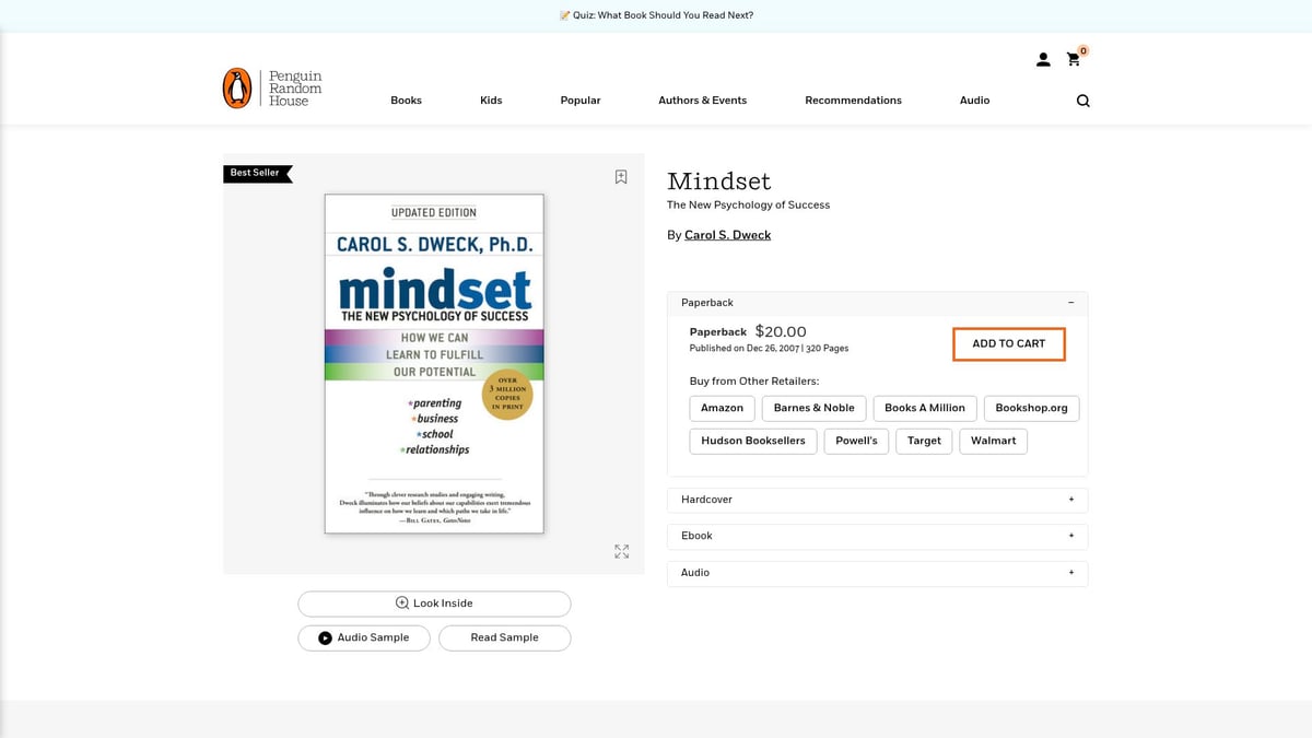 Top 9 Best Books on Growth to Read in 2026 - Mindset: The New Psychology of Success by Carol S. Dweck