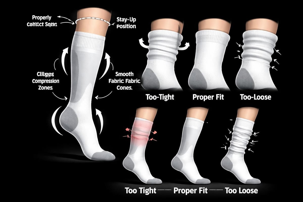 Proper calf sock fit indicators