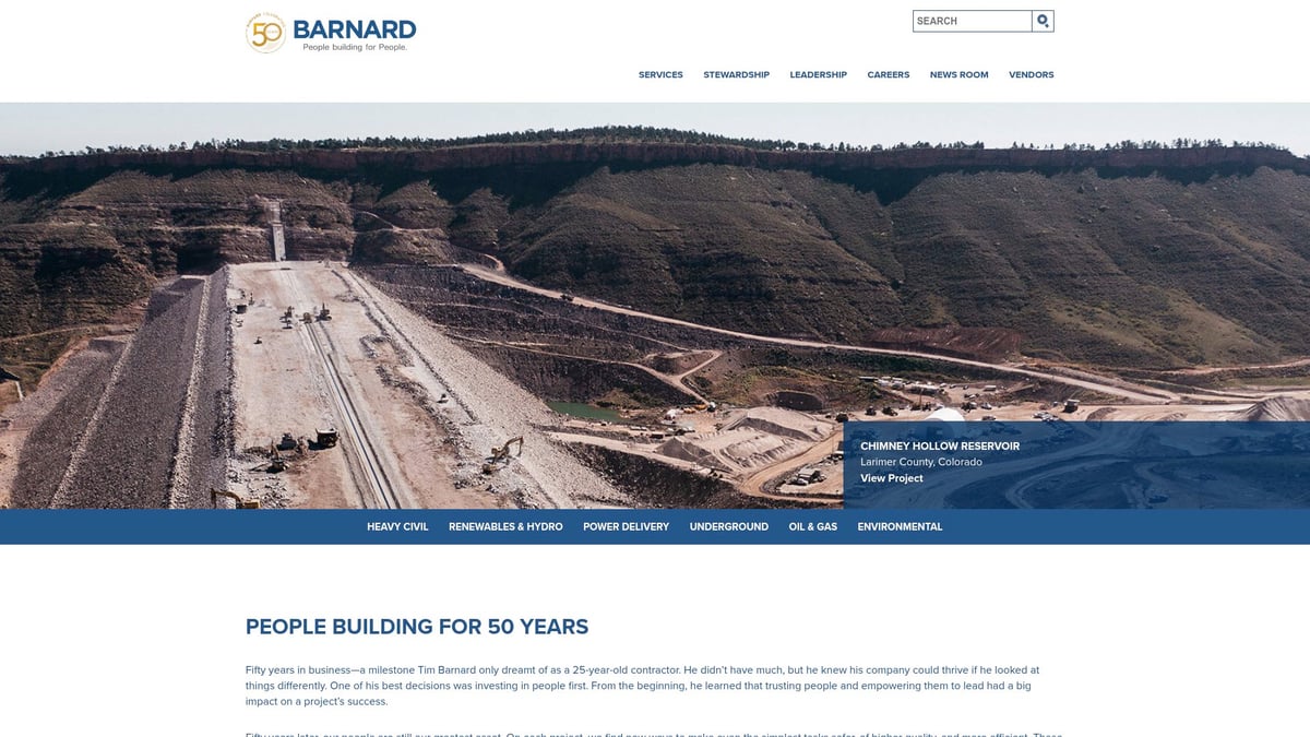 Aerial view of a large construction site for pipeline projects, showcasing heavy machinery and earthworks, representing Barnard Pipeline's capabilities in oil and gas infrastructure development.