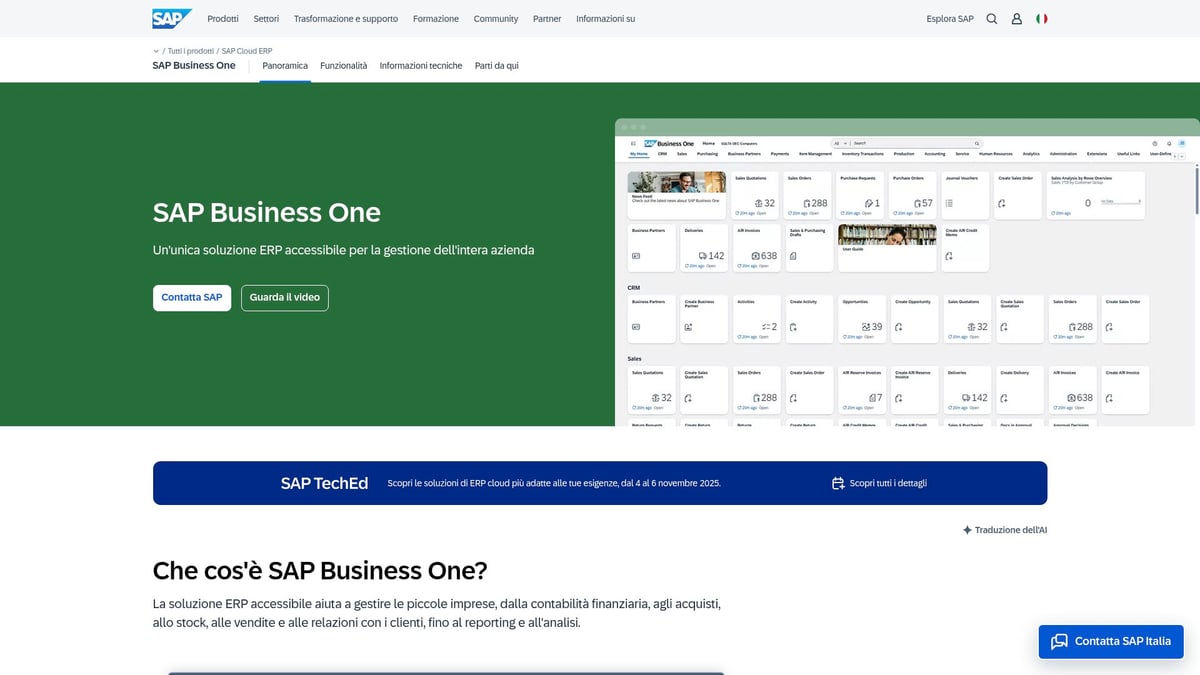 7 Soluzioni Ottimizzazione Processi Più Popolari in Italia 2025 6 7 Soluzioni Ottimizzazione Processi Più Popolari in Italia 2025 - SAP Business One – ERP per PMI