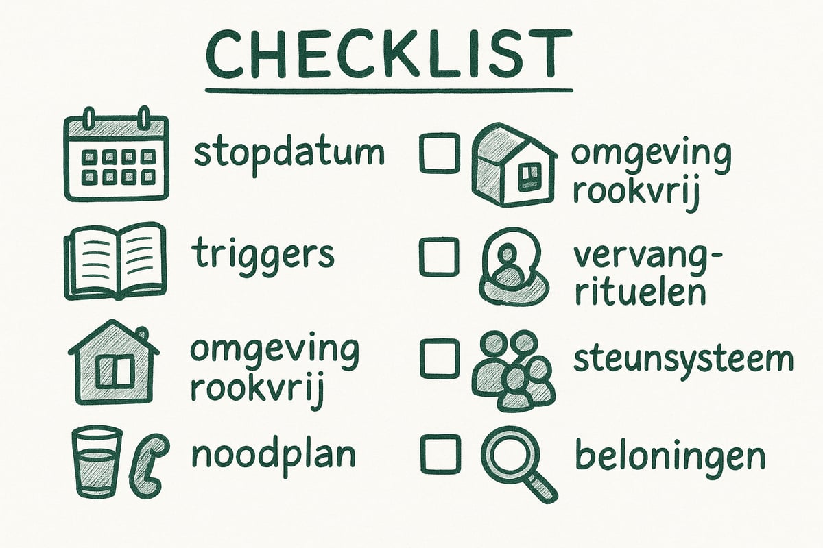 Checklist: Stappenplan voor Succesvol Stoppen met Begeleiding