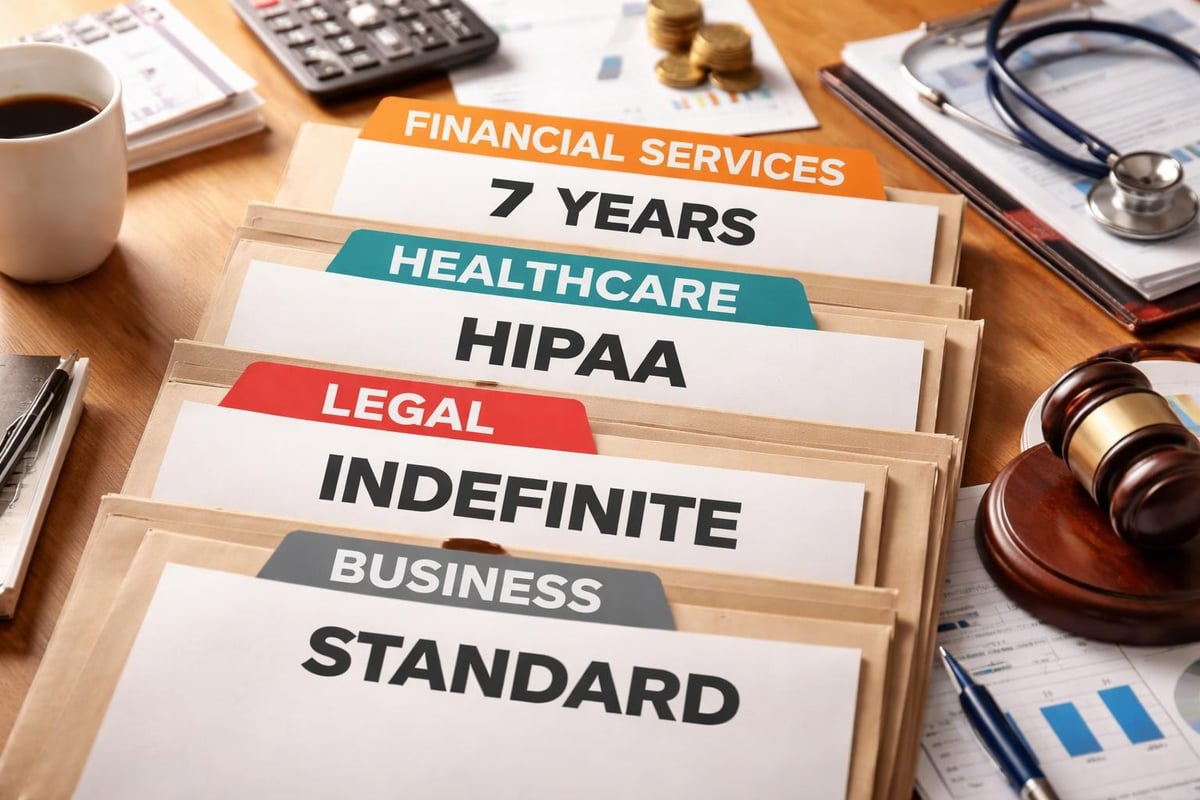 Data retention requirements by industry