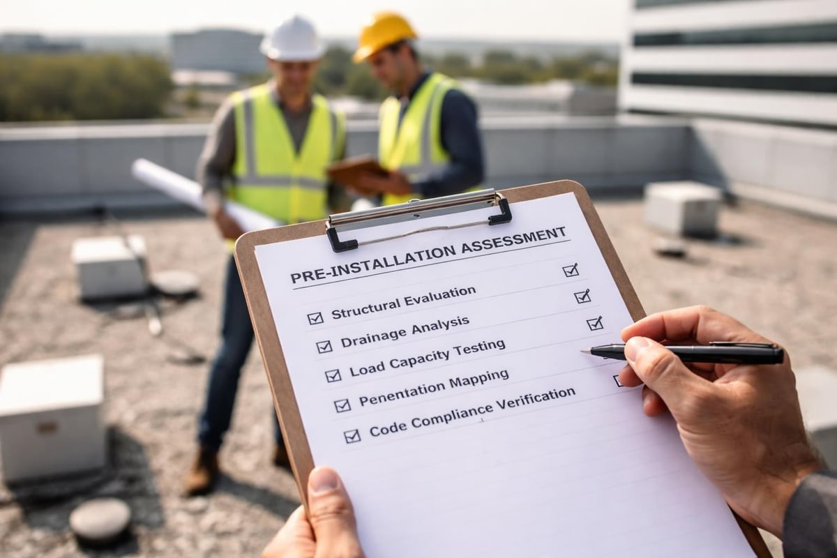 Commercial roof pre-installation inspection