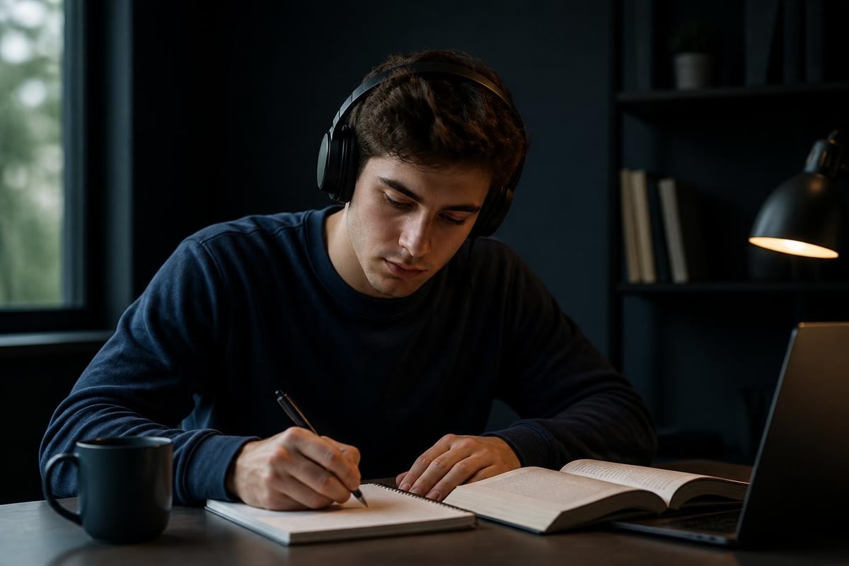 Brain processing white noise during study