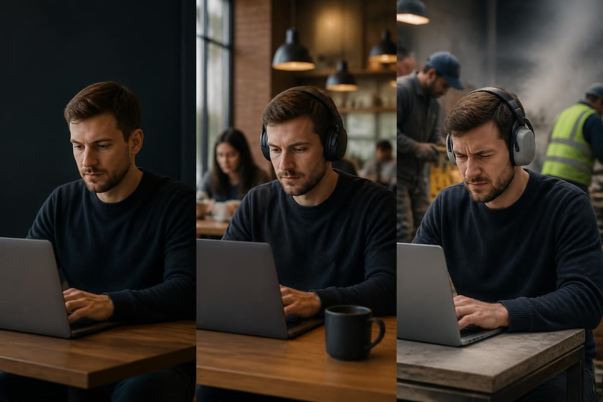 Coffee shop effect noise levels