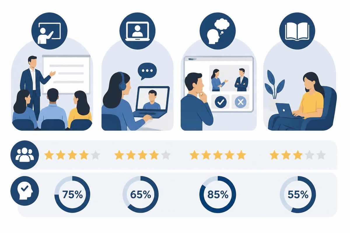 Workplace Professionalism Training: Build Excellence 4 Training methodology comparison