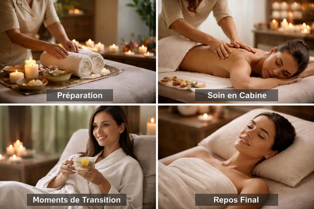 Déroulement étape par étape d'un rituel spa