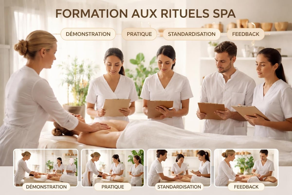 Formation d'équipe pour rituels spa
