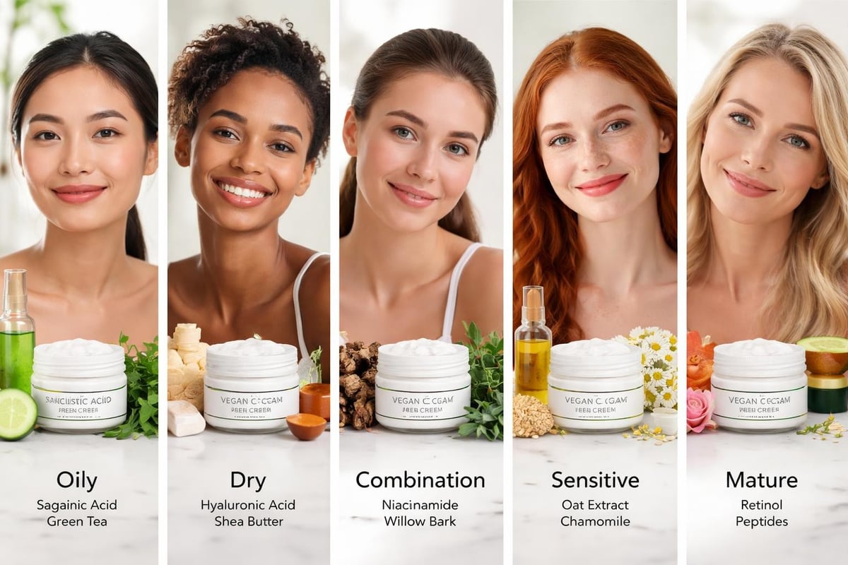 Matching vegan moisturisers to skin types