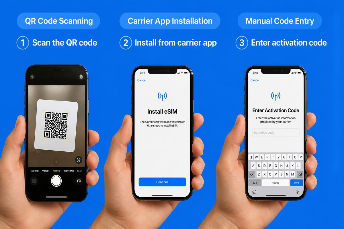 IPhone eSIM activation methods