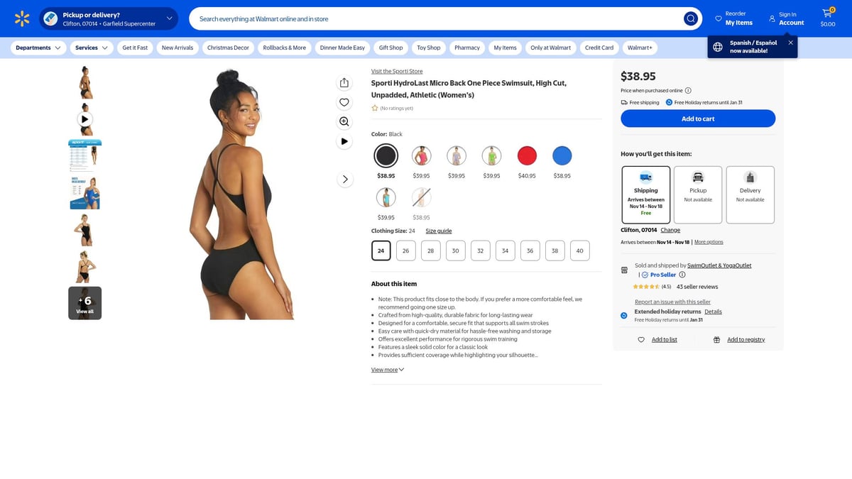 7 Trendy Orange Swimsuits to Rock Your Summer 2025 Style - HydroLast Micro Back One Piece Swimsuit, High Cut – Sporti ($38.95)