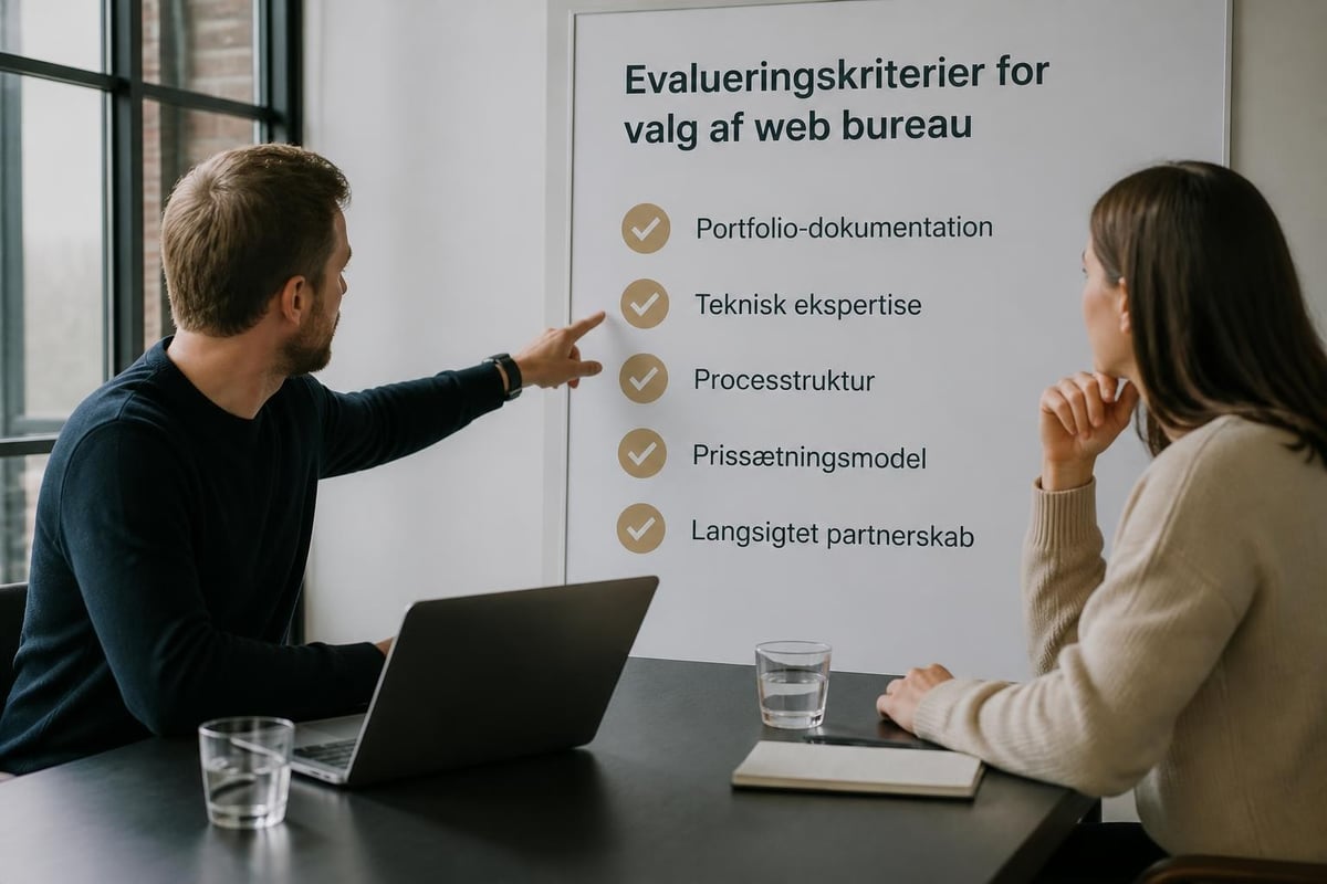 Udvælgelsesproces for web bureau