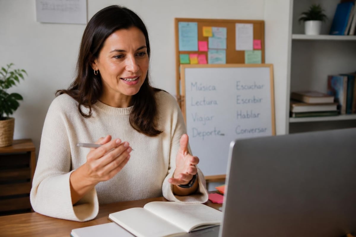 Online Spanish lesson personalisation