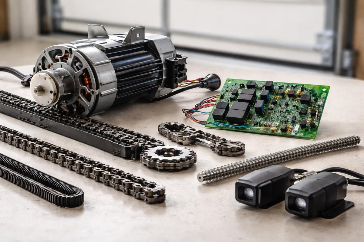 Garage door motor components