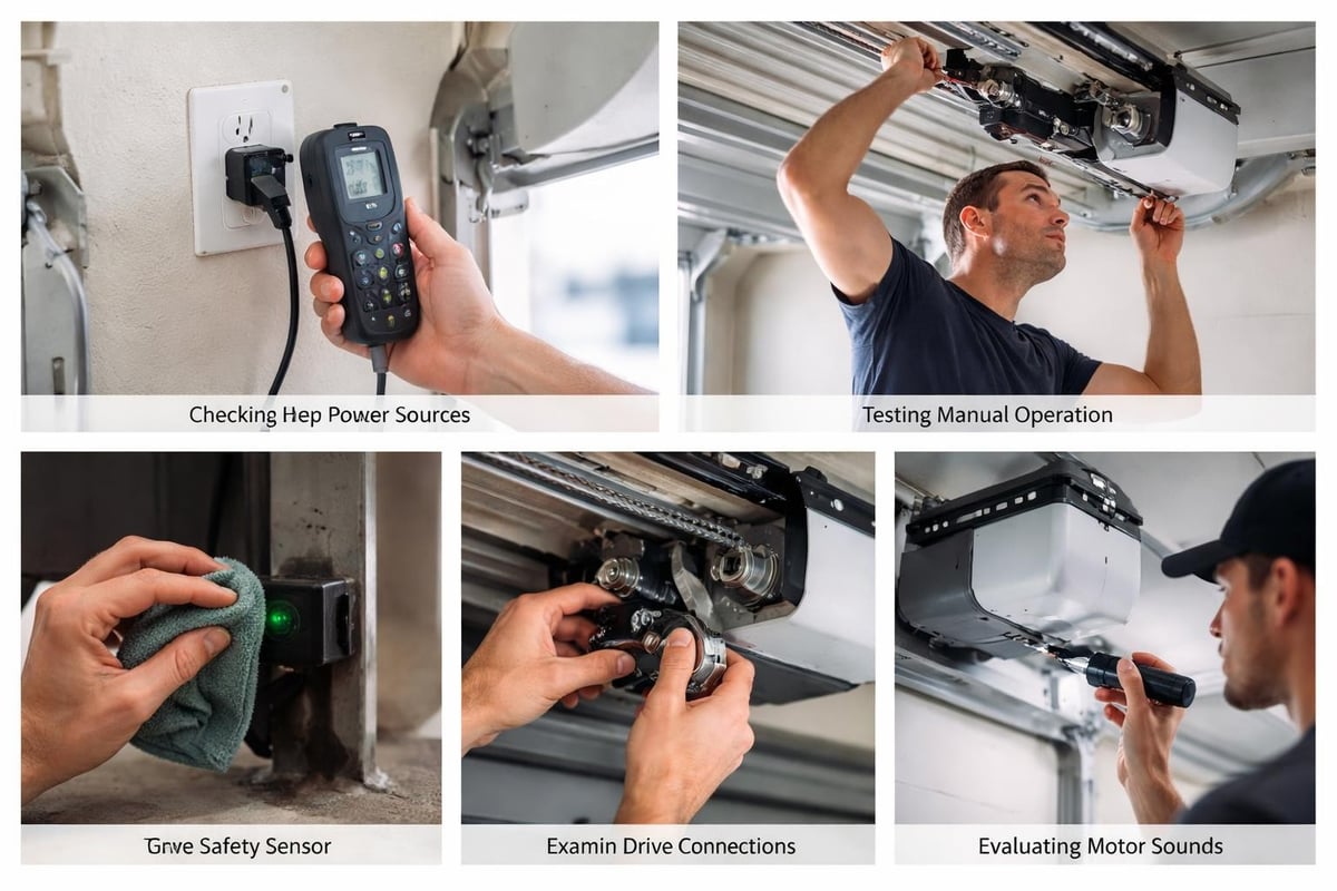 Garage door troubleshooting steps