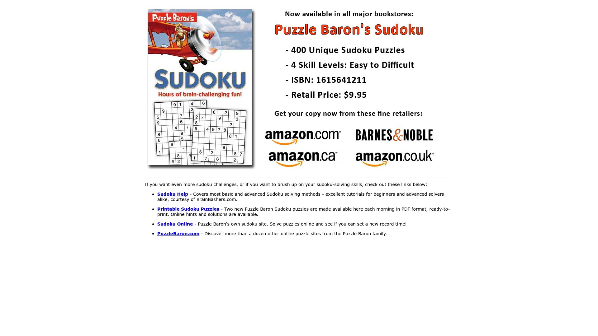 10 Best Sudoku Games Printable for 2025 Puzzle Lovers - Puzzle-Baron’s Sudoku Printable Books