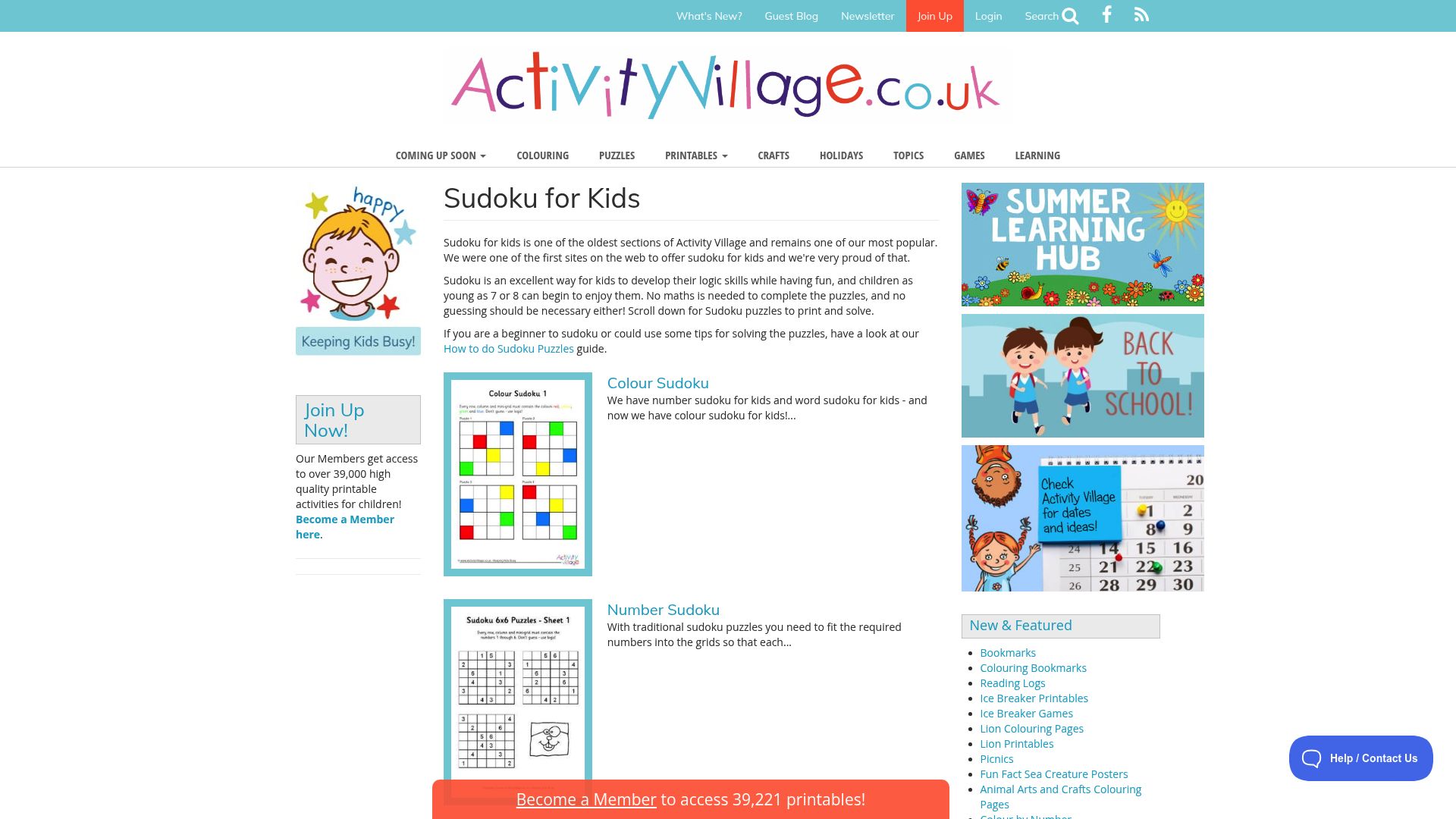 10 Best Sudoku Games Printable for 2025 Puzzle Lovers - Activity Village Sudoku Printables
