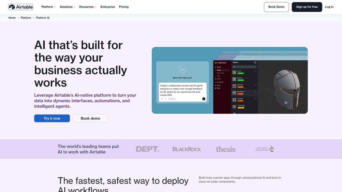 9 Essential Best New AI Tools to Transform Your Workflow 2026 - Airtable AI
