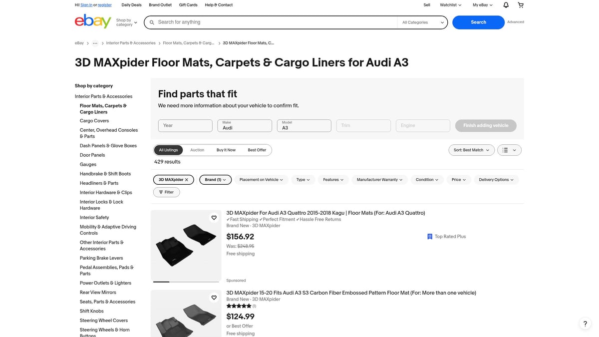 Top 8 A3 Mats for Superior Car Interior Protection 2025 - 3D MAXpider KAGU All-Weather Floor Liners