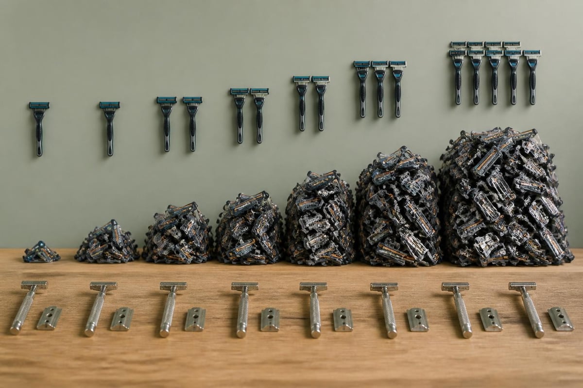 Waste reduction from traditional shaving