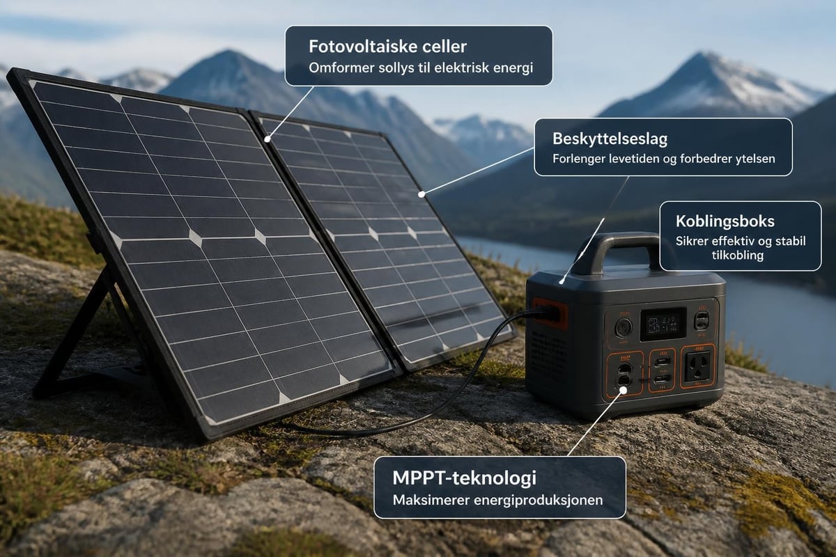 Solcellepanel komponenter og teknologi