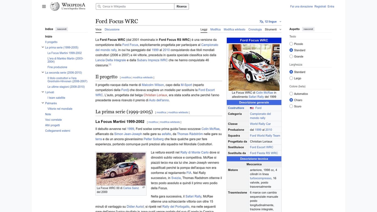 7 Iconiche Livrea Martini Racing Auto da Conoscere nel 2026 - Ford Focus WRC Martini