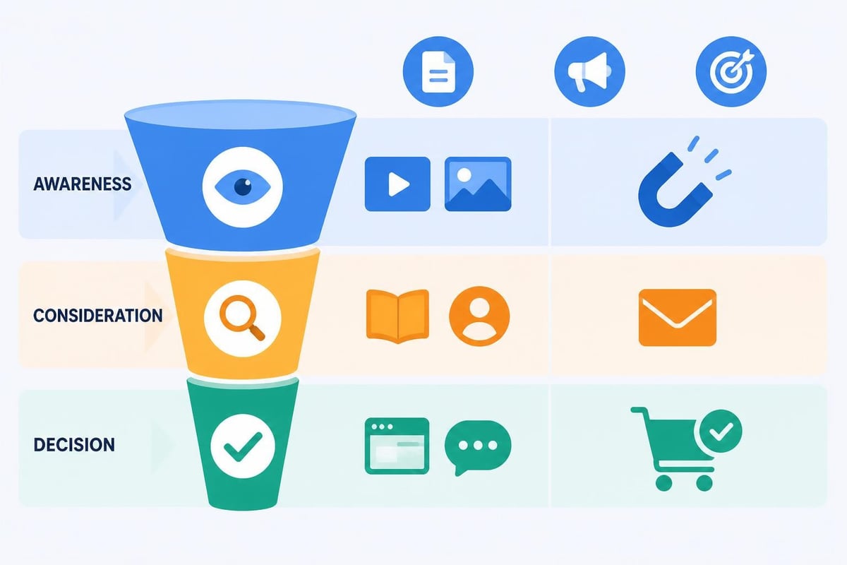 Content marketing funnel stages