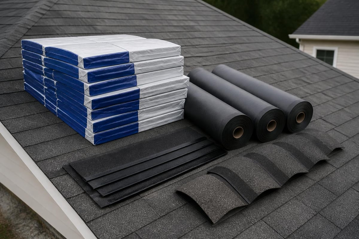 Material estimation from roofing area
