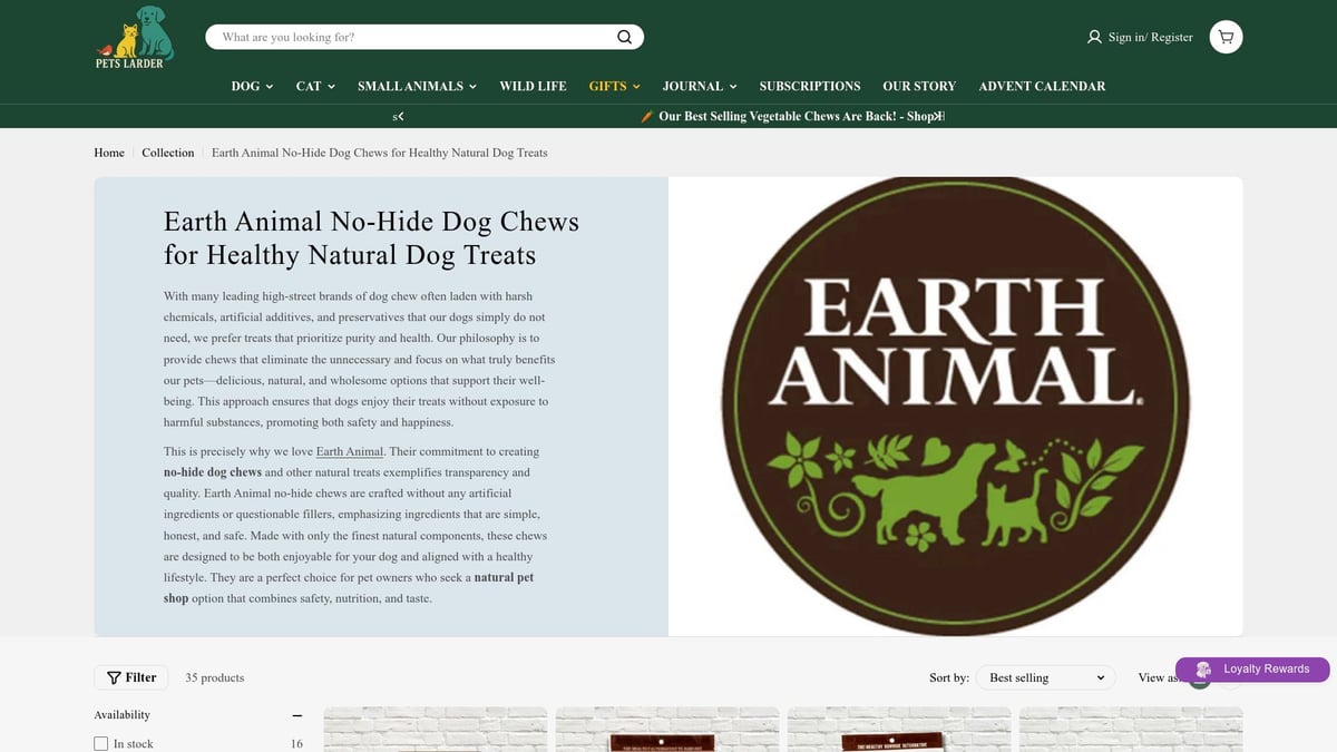 Top 7 Best Natural Dog Treats for Happy Pets 2026 - Earth Animal No-Hide Chews