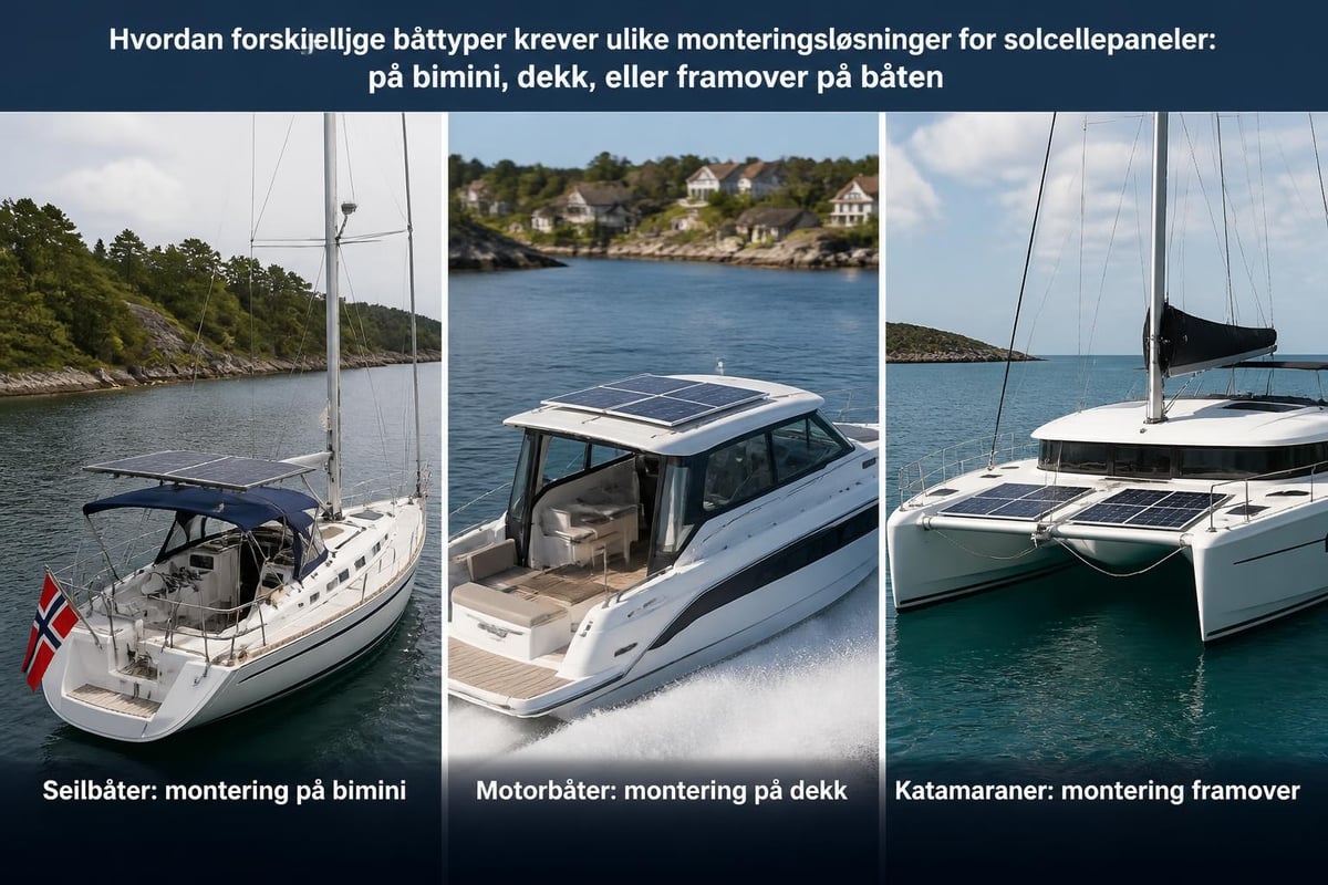 Solcelle til båt installasjon