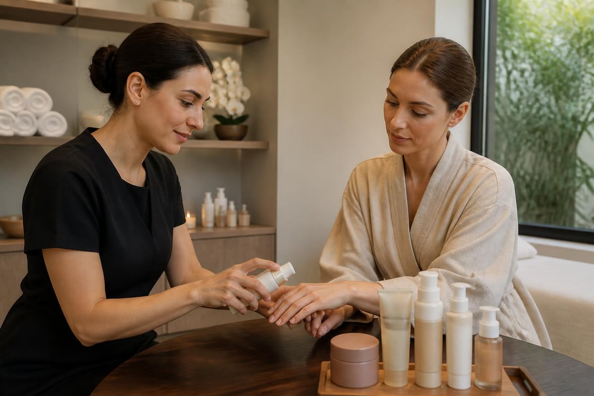 Conseil cosmétique pendant soin