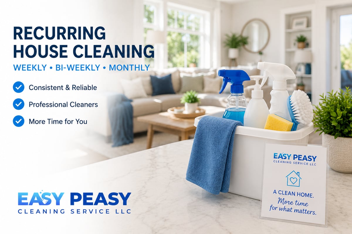 Recurring House Cleaning - Easy Peasy Cleaning