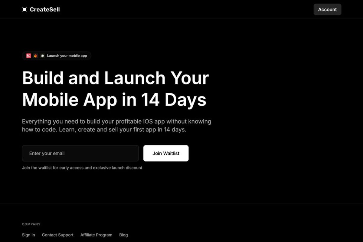 Build and Launch Your Mobile App in 14 Days - CreateSell
