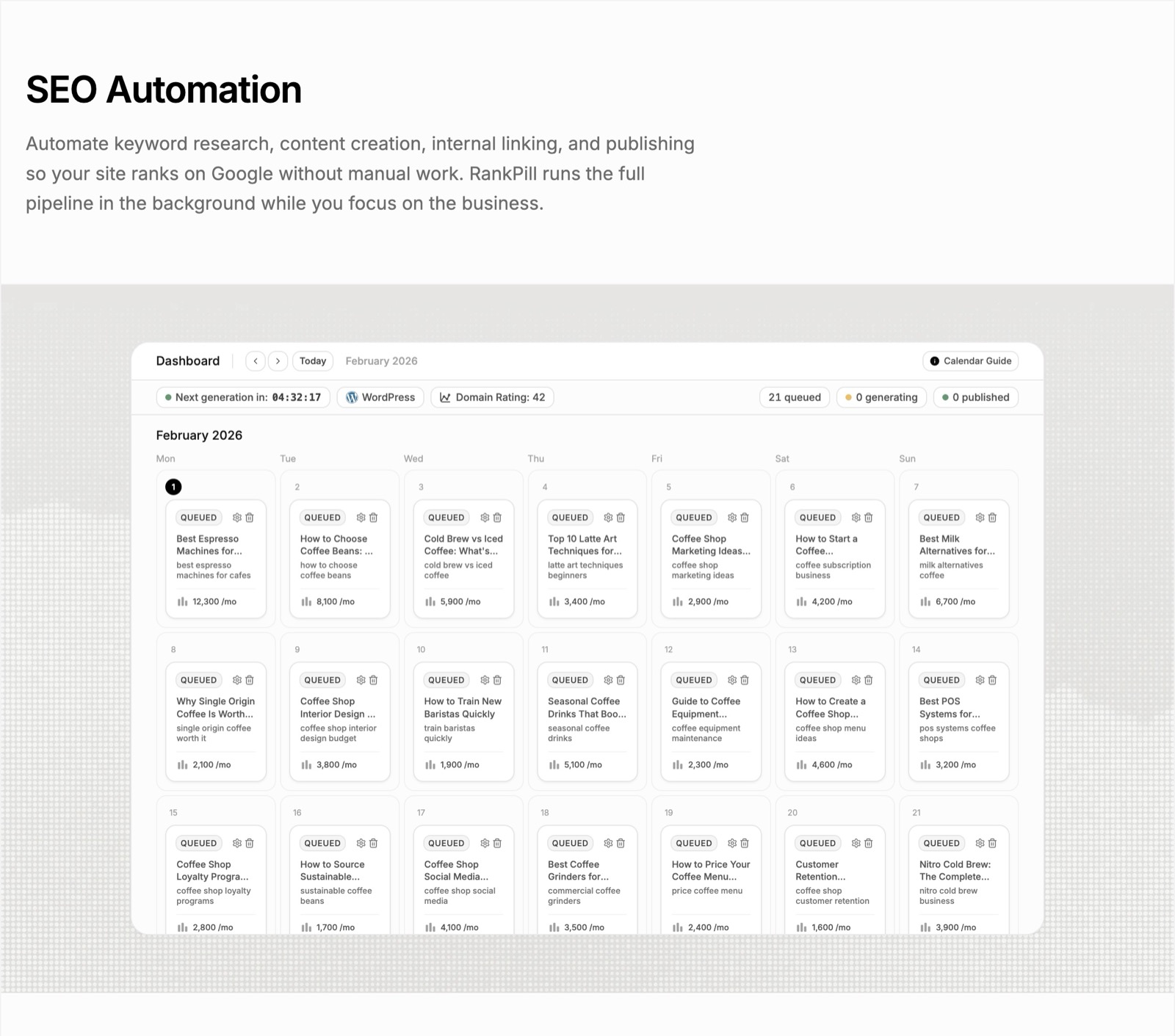 SEO Automation - RankPill