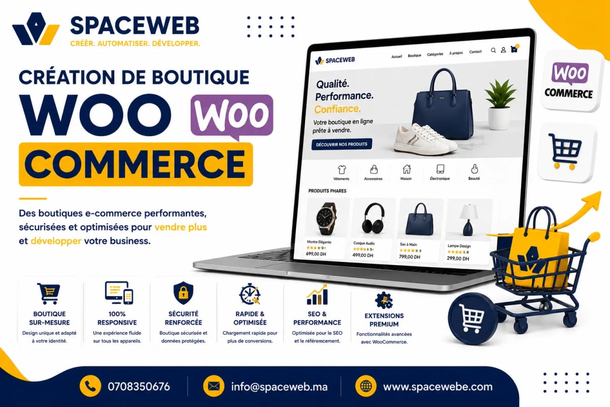 Création de Boutique WooCommerce - SpaceWeb
