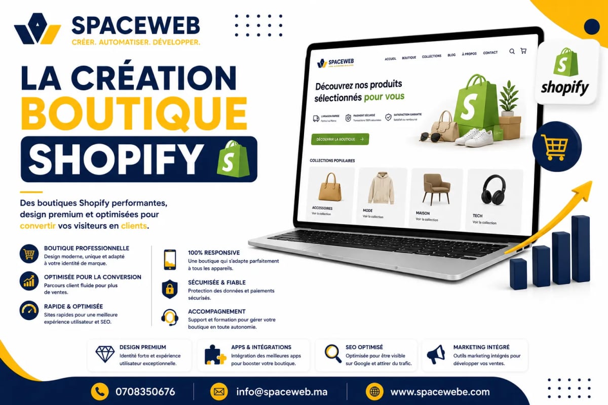 Création Boutique Shopify - SpaceWeb