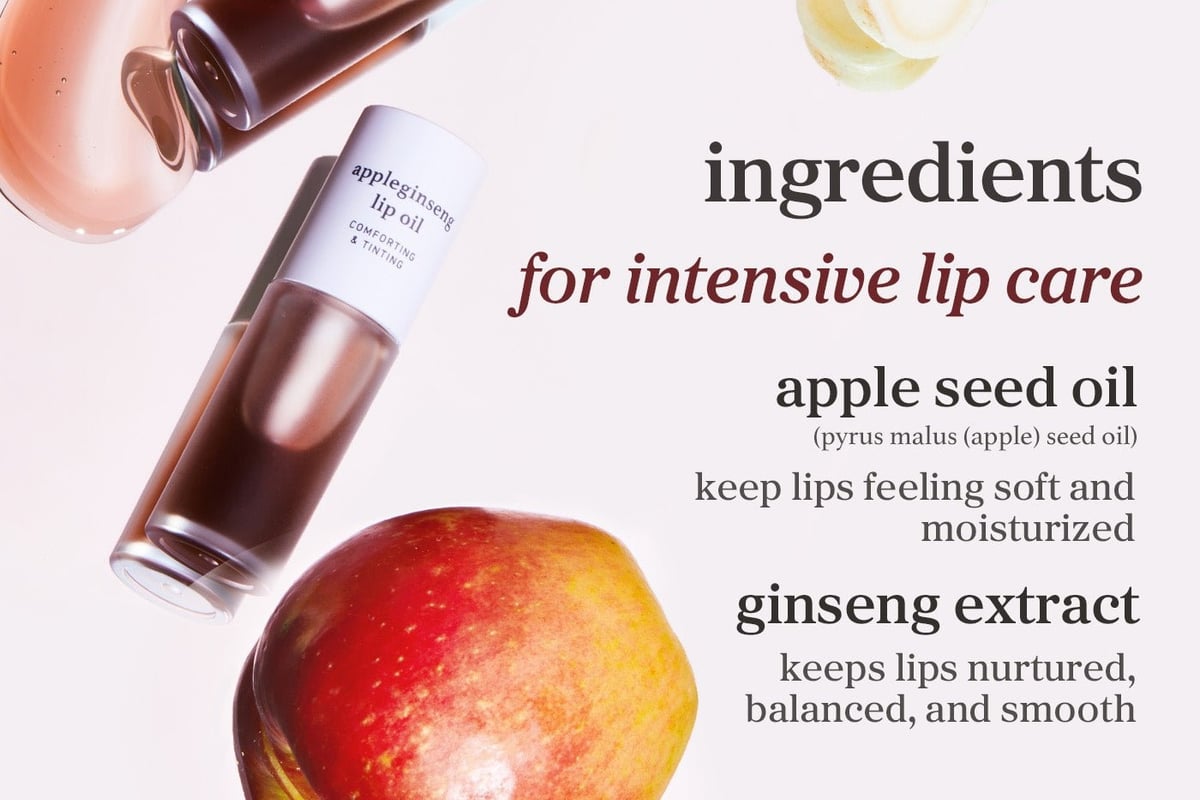 key ingredients and effect for nooni appleginseng lip oil