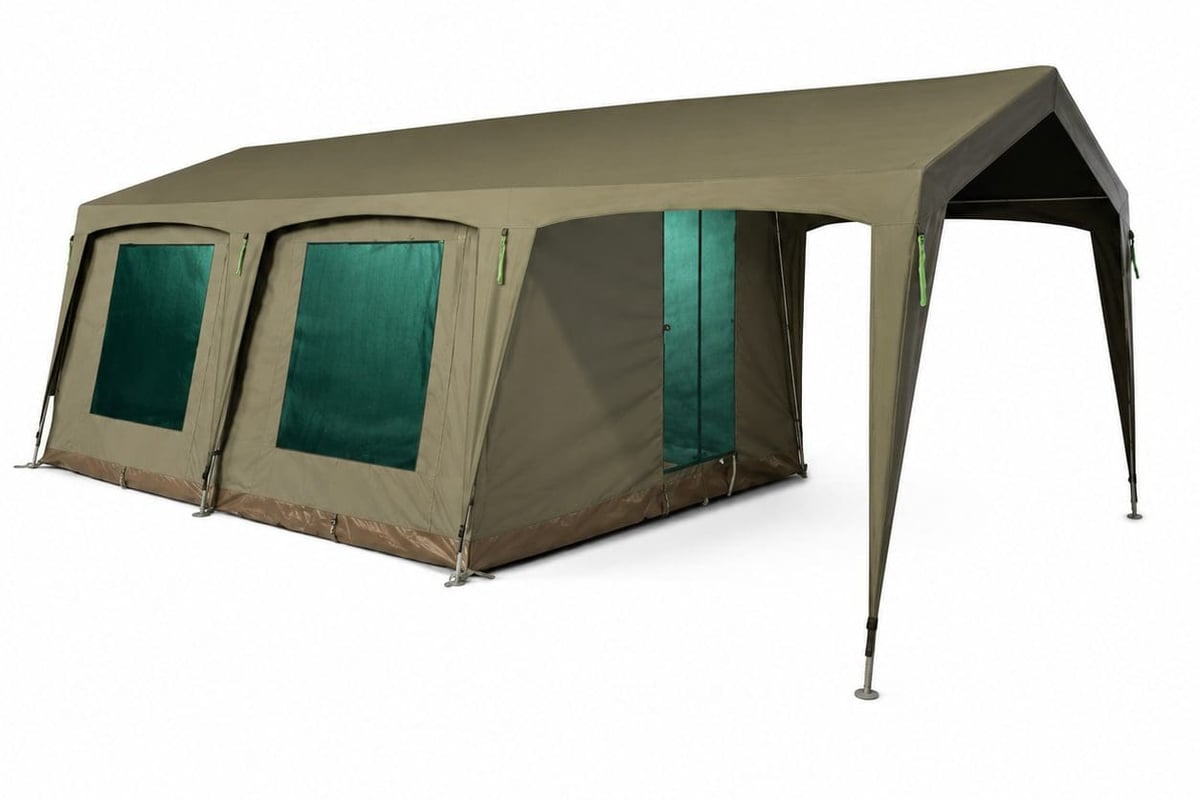 3m x 6m Safari Lodge Tent Two Room Waterproof Canvas Tent South Africa - Ejenti Outdoor