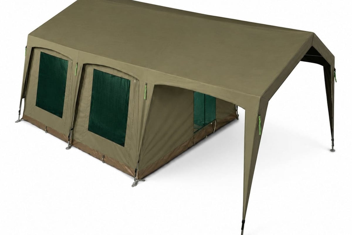 3m x 6m Safari Lodge Tent Two Room Waterproof Canvas Tent South Africa - Ejenti Outdoor