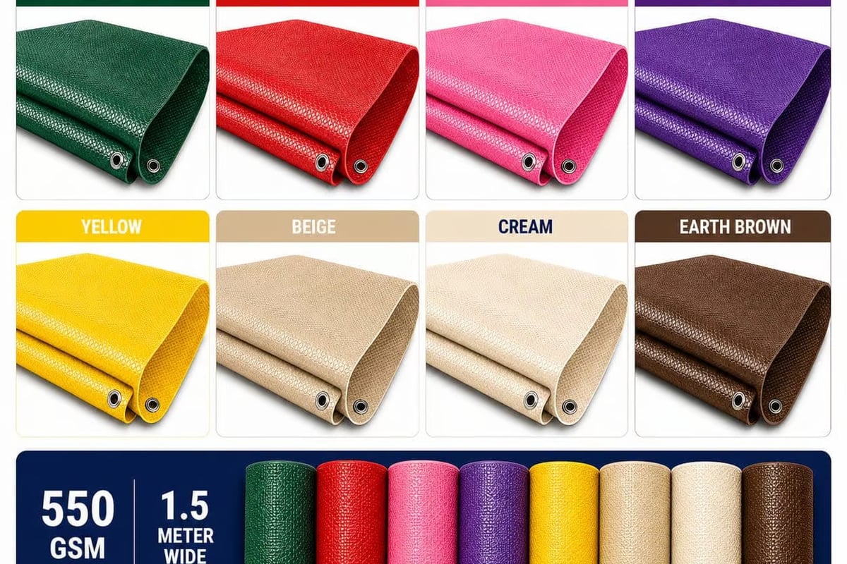 PVC Fabric 550 GSM 1.5 Meter Wide Waterproof Ejenti - Ejenti Outdoor