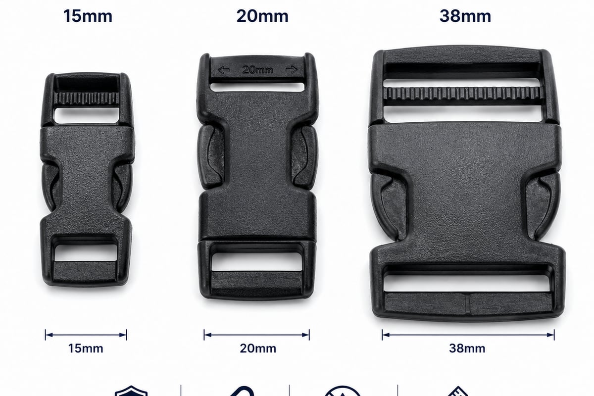 Quick Release Buckle Plastic for Straps 20mm–50mm - Ejenti Outdoor
