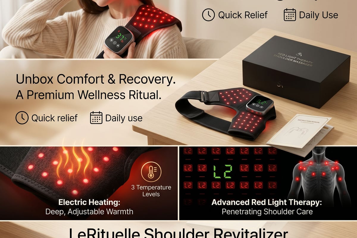 Electric Heating Red Light Therapy Heating Shoulder Massager - Rituelle