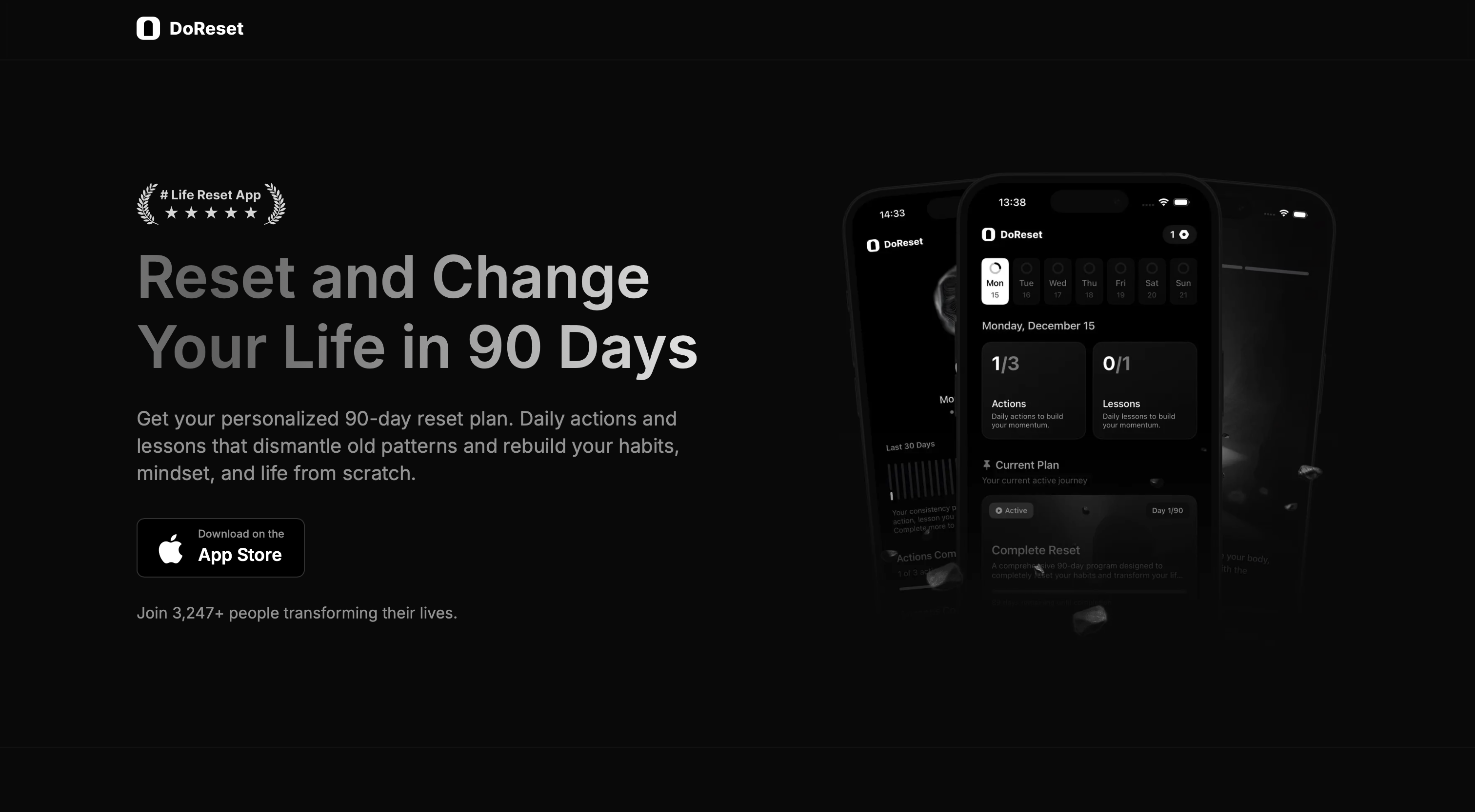 DoReset mobile app - DoReset