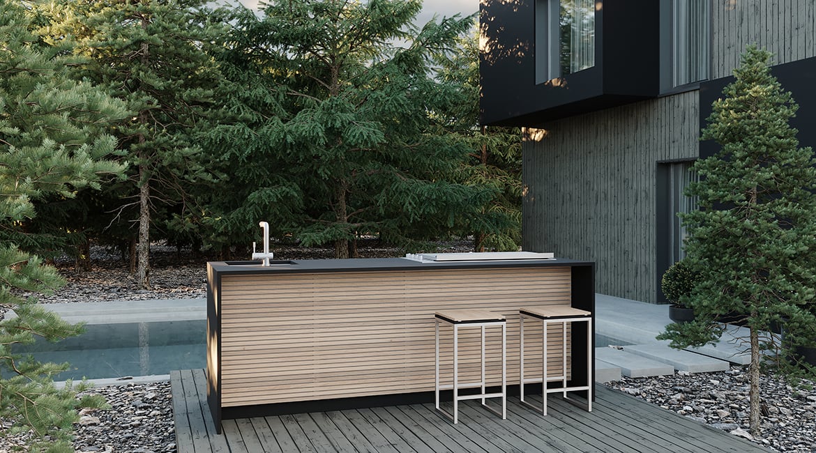 Cubic C1 Style Outdoor Kitchen - Cotswold Cooking Company