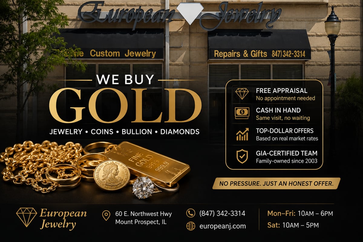 Sell your jewelry, gold, bullion, coins and diamonds - European Jewelry Inc.