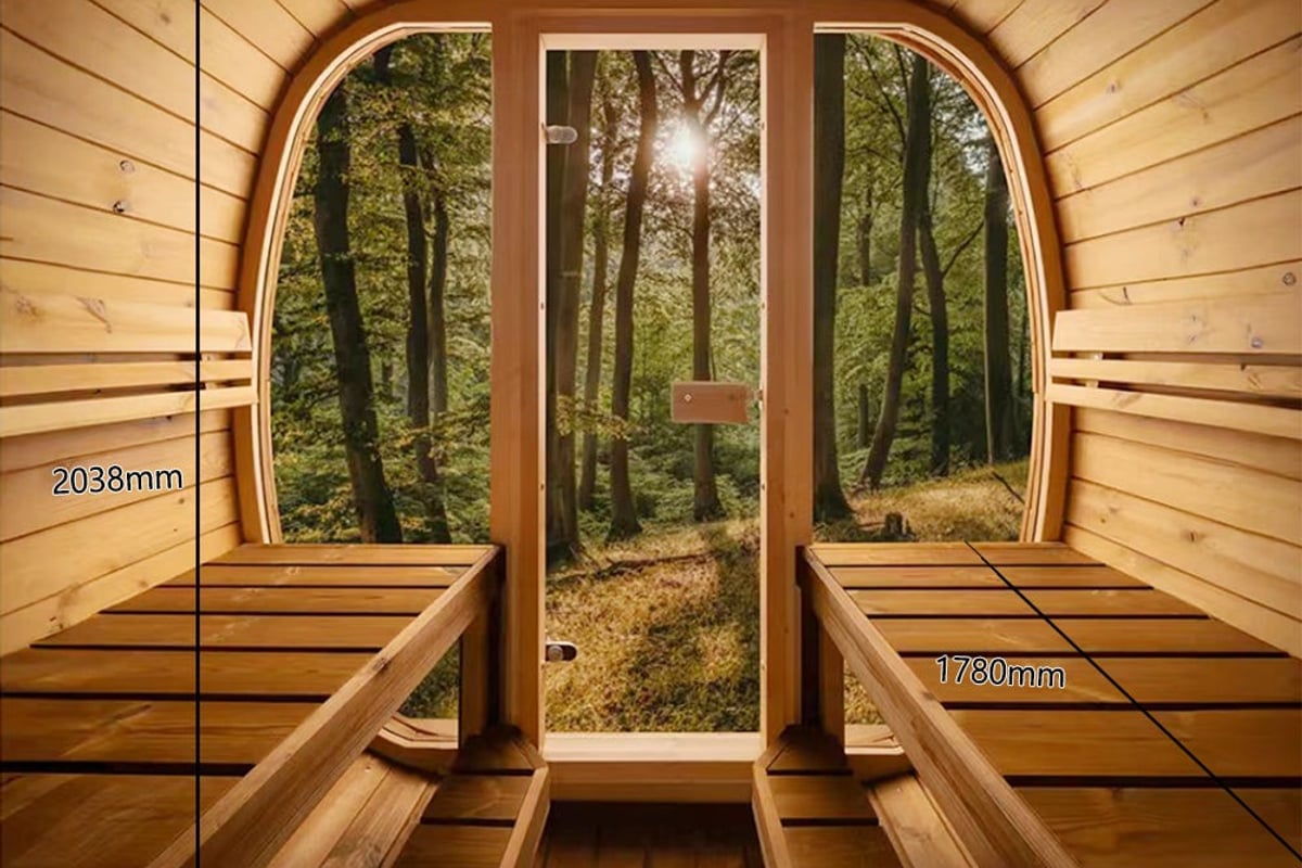 Auris Two Luxury Outdoor Cedar Sauna - Orivon Wellness - RecoSauna
