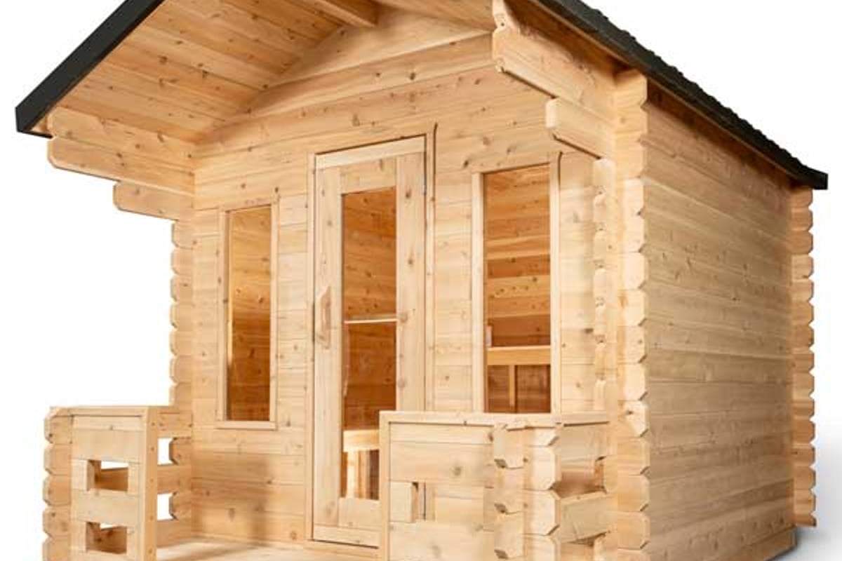 LeisureCraft Georgian Cabin Sauna with Porch - RecoSauna