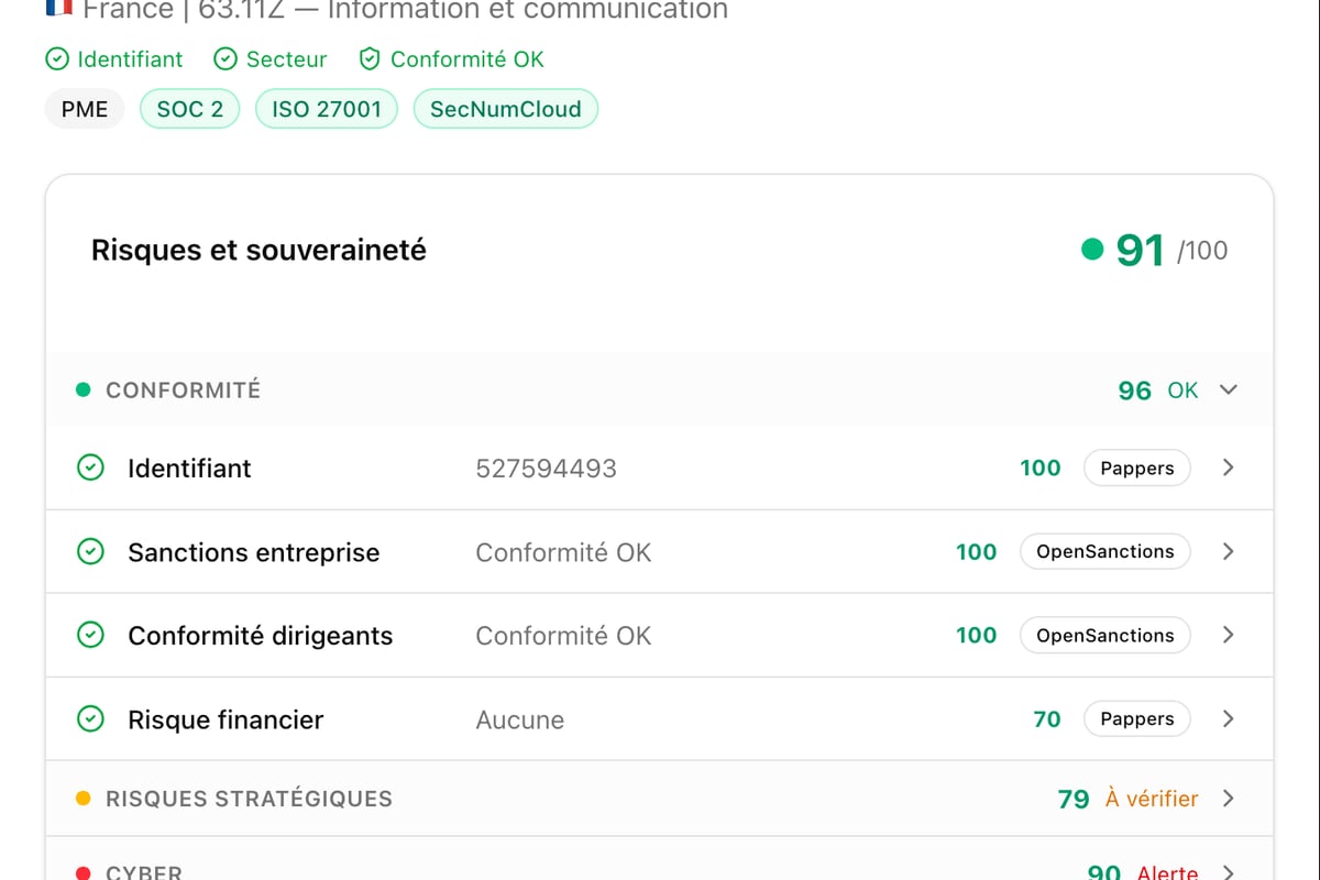 Vérification de conformité (KYC/KYB) - The Sov Sentinel