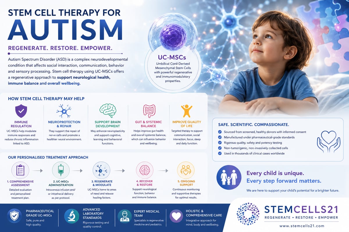 Tratamento com células-tronco para autismo - StemCells21