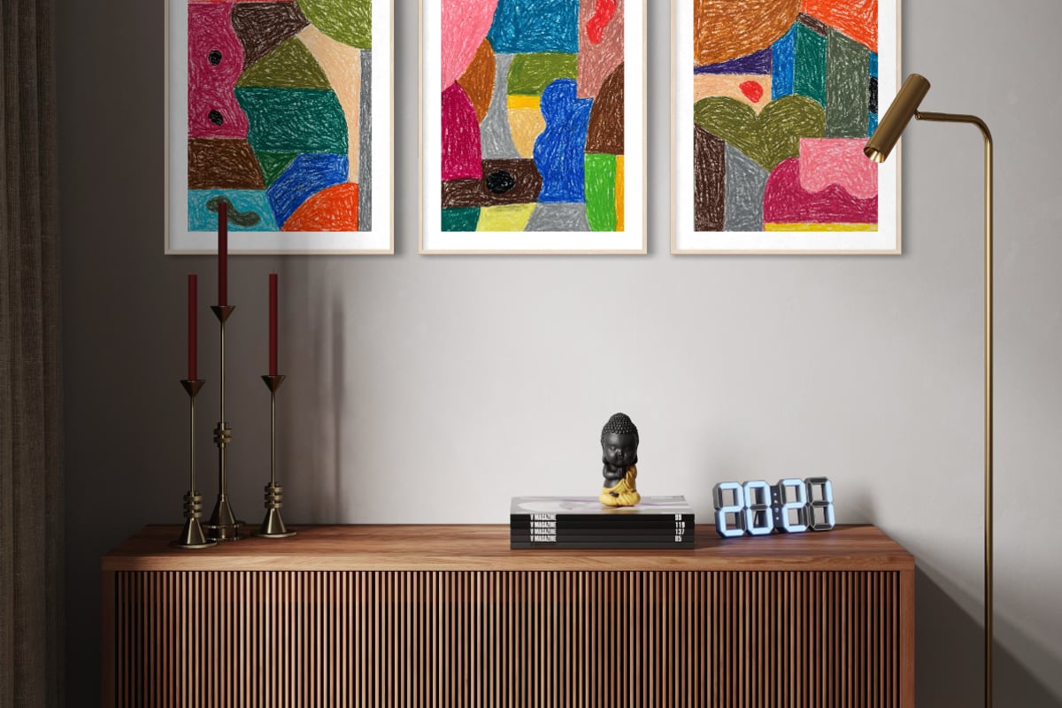 The Triptych Dialogue 8.5x11 each - Nathalie Chikhi